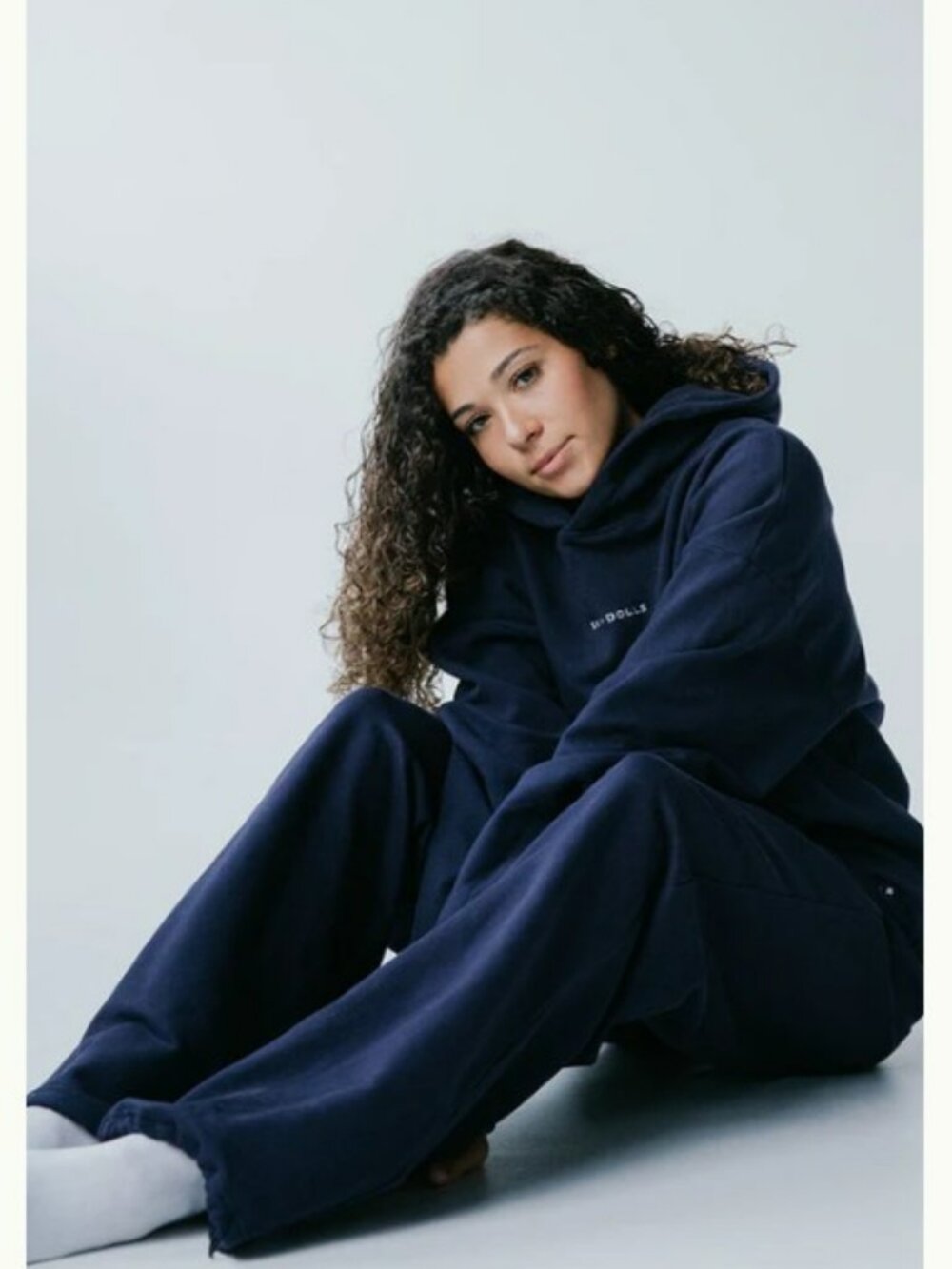 sky dolls sweat set in black